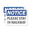 Signmission Please Stay In Walkway, 14 in W x Rectangle, Plastic OS-2PACK-NS-P-1014-L-17593 - alternate 1